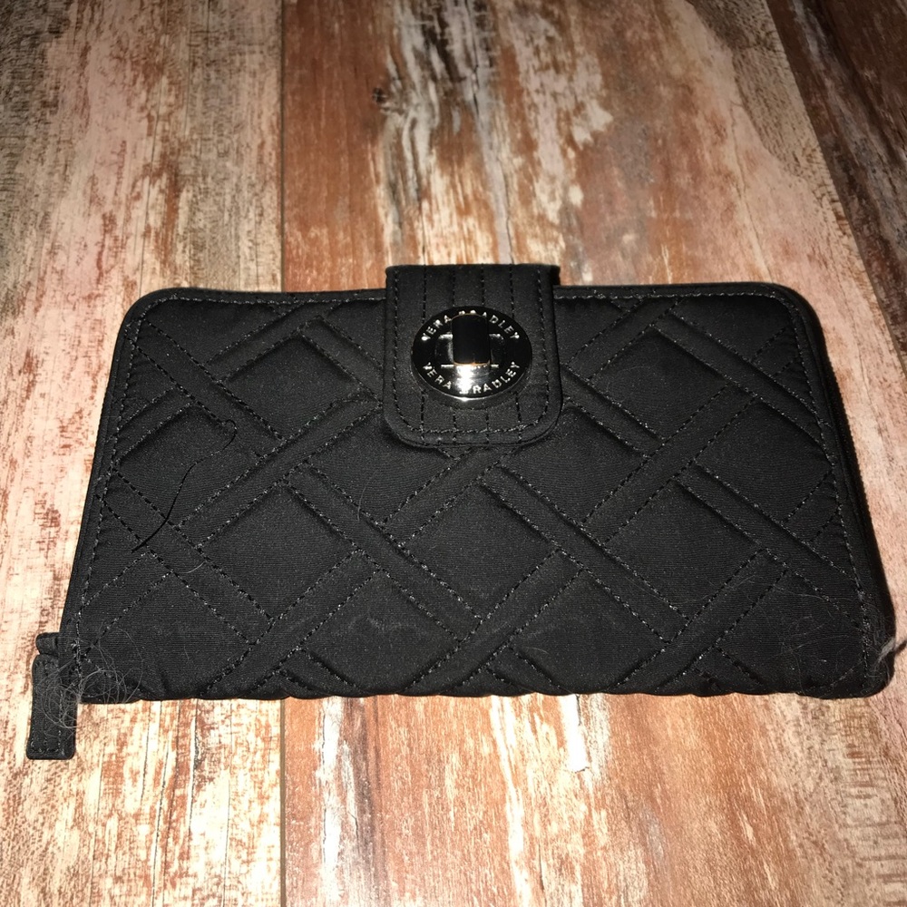 Black Vera Bradley turnlock wallet